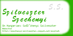 szilveszter szechenyi business card